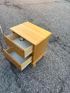 Free delivery used Light Wood Drawer Nightstand - Photo 7