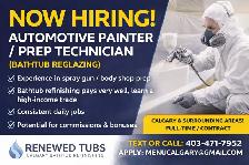 Renewed Tubs is Hiring – Bathtub Reglazing Technician