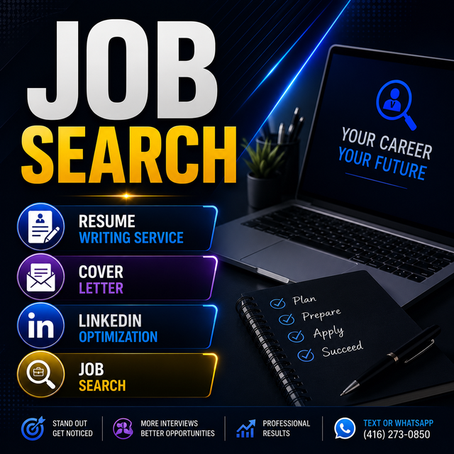 JOB SEARCH, RESUME WRITING SERVICE, COVER LETTER, LINKEDIN