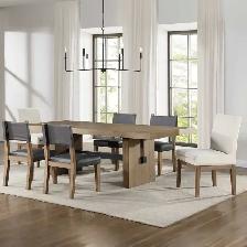 Rickye 6 - Person Trestle Dining Set