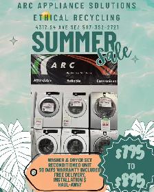 Summer Blowout Sale-Reconditioned Washer & Dryer Set $795-$895