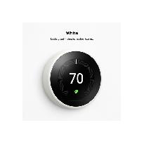 Google Nest Learning Smart Wi-Fi Thermostat (3rd Gen) – White - Photo 2