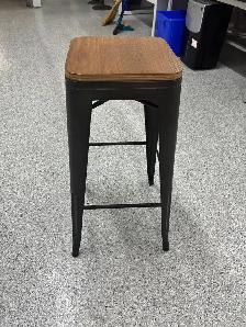 Industrial Wood & Metal Bar Stools – 12 Available