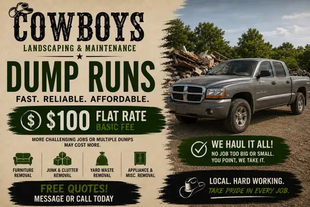 Dump Runs & Junk Removal | $100 Flat Rate