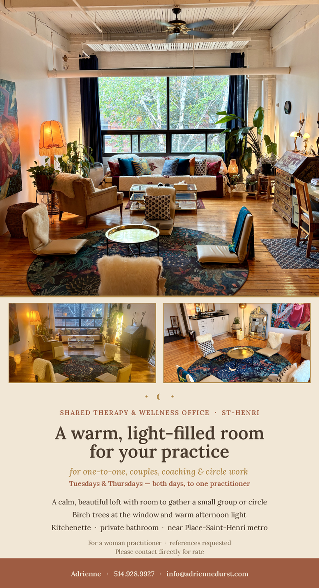 Shared Therapy & Wellness Office — St-Henri