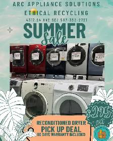 Summer Blowout Sale-Reconditioned Dryer Pick Up Deal $295