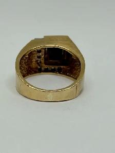 10k Men’s Onyx Diamond Ring - Photo 5