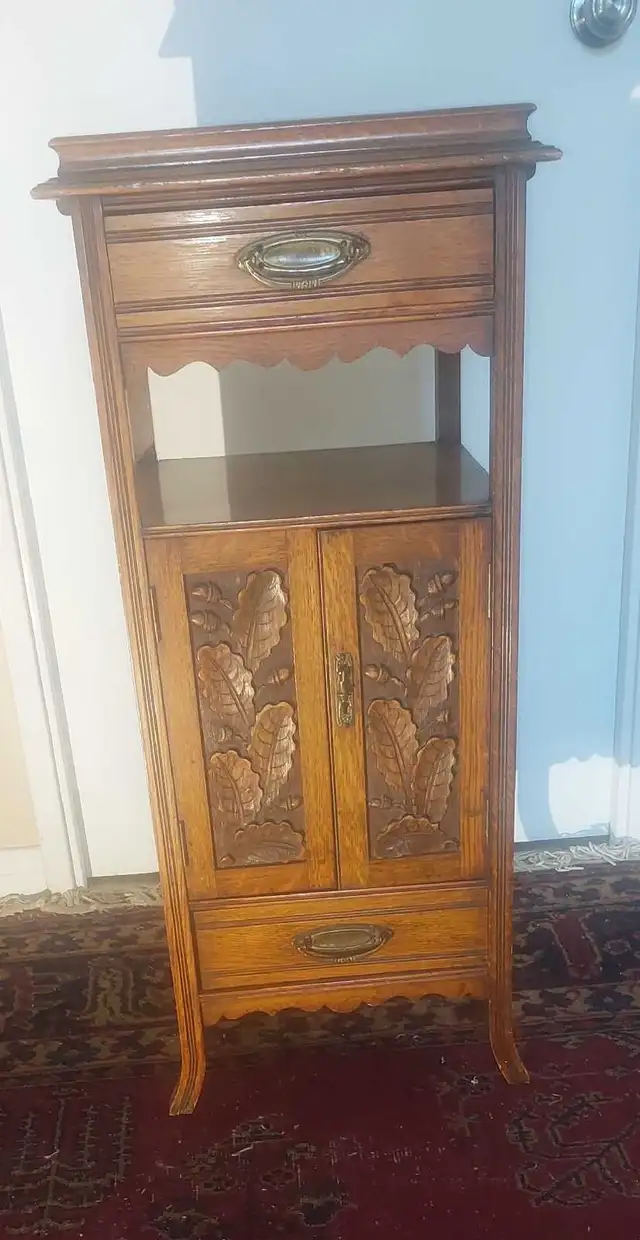 Antique rare OAK Smokers cabinet
