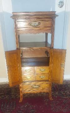 Antique rare OAK Smokers cabinet - Photo 3