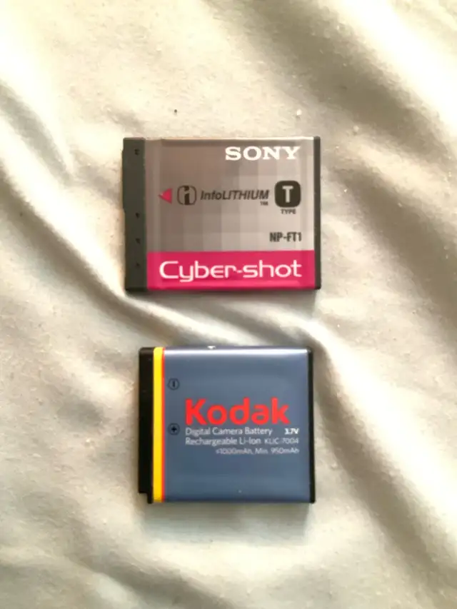 Sony NP-FT1 and Kodak KLIC-7004 Batteries both for $40