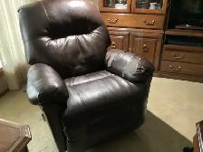 PU Leather  Brown Recliner