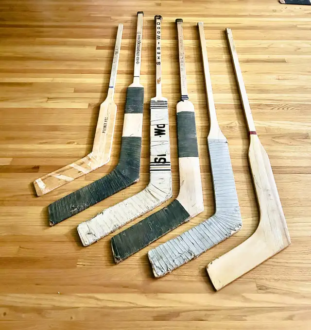 Vintage Collector Wooden Full Size Goalie Hockey Sticks $15 each