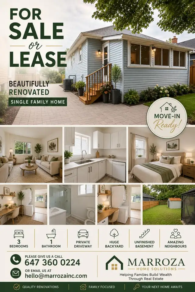 FOR SALE OR LEASE. Move In Ready! St Catharines, On