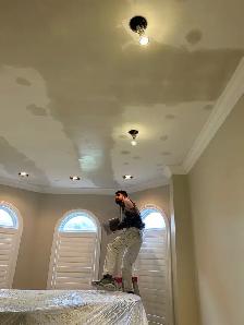 popcorn removal, drywall , taping , mudding , painting - Photo 7