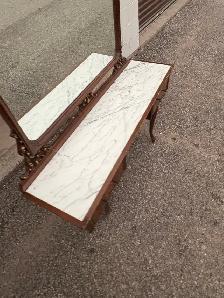 Free delivery used Antique Vanity Table with Mirror - Photo 7