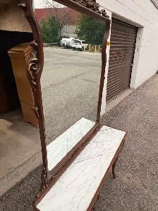 Free delivery used Antique Vanity Table with Mirror - Photo 9