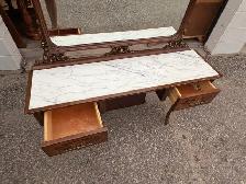 Free delivery used Antique Vanity Table with Mirror - Photo 10