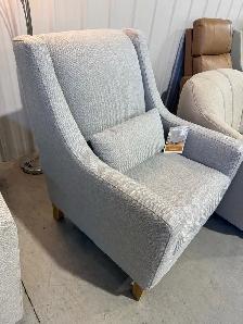 Grey fabric accent chair