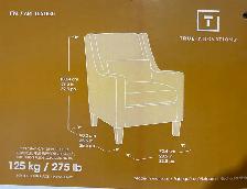 Grey fabric accent chair - Photo 4