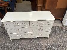 Free delivery used Cream French Provincial 6-Drawer Dresser
