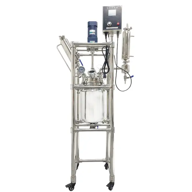 110V Stainless Steel Double-Layer Reaction Kettle 10L 220582