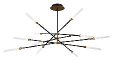 WAC LIGHTING DWELED PD-55912-BK/AB HOUDINI CHANDELIER, 12-LIGHTS