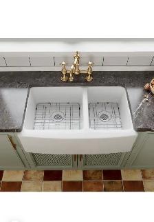 DEERVALLEY DV-1K705 FARMHOUSE KITCHEN  SINK 33-INCH DOUBLE BOWL