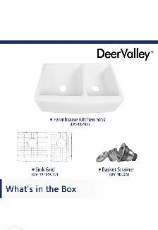 DEERVALLEY DV-1K705 FARMHOUSE KITCHEN  SINK 33-INCH DOUBLE BOWL - Photo 8