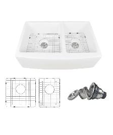 DEERVALLEY DV-1K705 FARMHOUSE KITCHEN  SINK 33-INCH DOUBLE BOWL - Photo 10