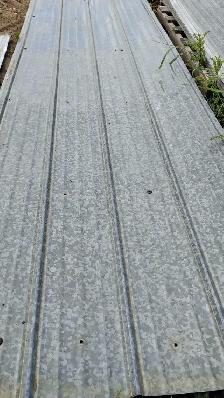 12 ft. Galvanized Metal Sheets $0.75cents /sq. Ft