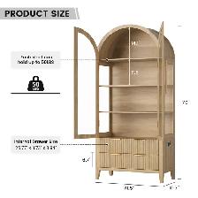 70.9' Tall Freestanding Arch Display Cabinet - Photo 3