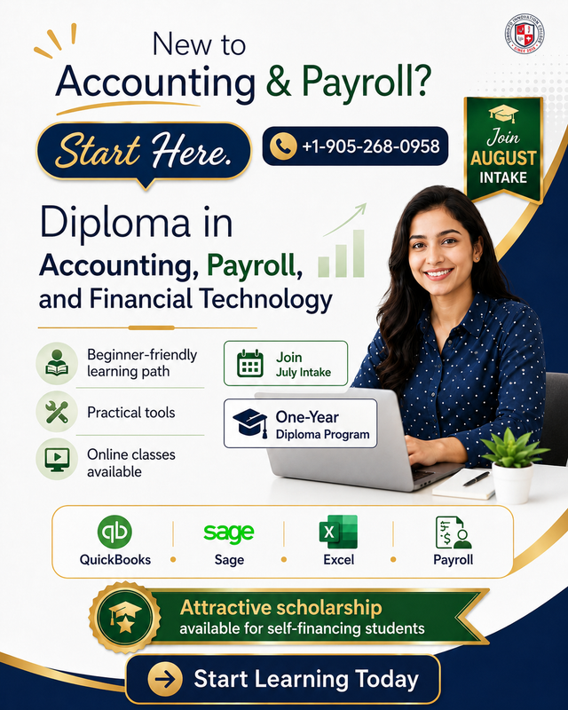 Diploma in Accounting, Payroll & Financial Technology Canada