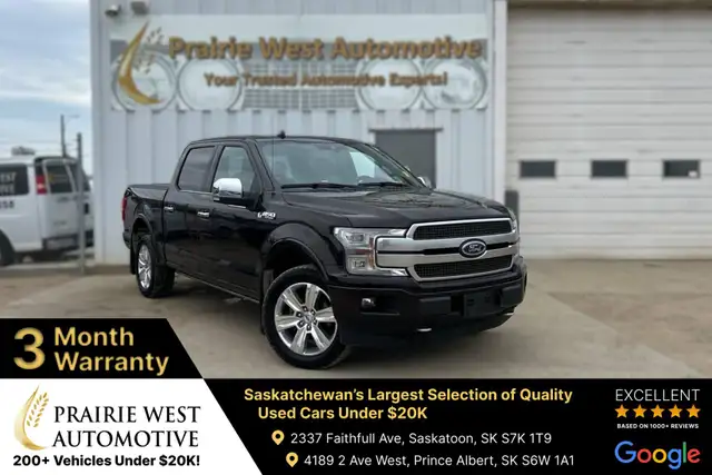 2019 Ford F-150 Platinum Crew Cab 3.5L V6 | Command Start | Heat