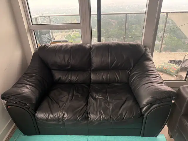 Black Leather Couch