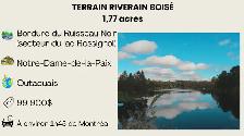 Terrain riverain boisé – 77 118 pi² (1,77 acre)