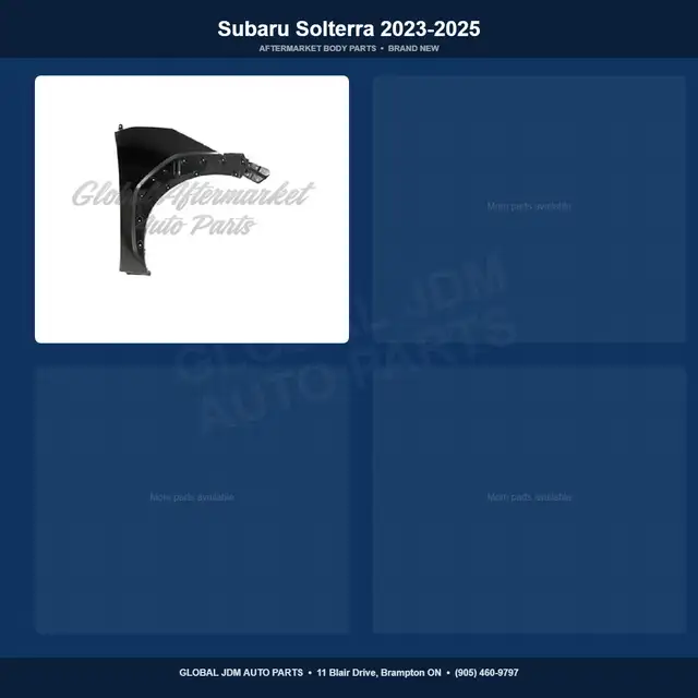 Subaru Solterra 2023-2025 Grille Hood Bumper Fender