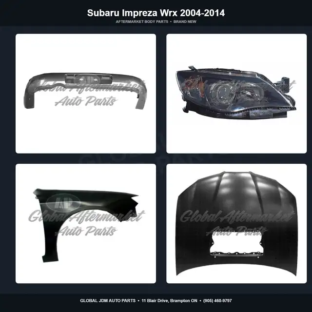 Subaru Impreza Wrx 2004-2014 Hood Bumper Grille Fender