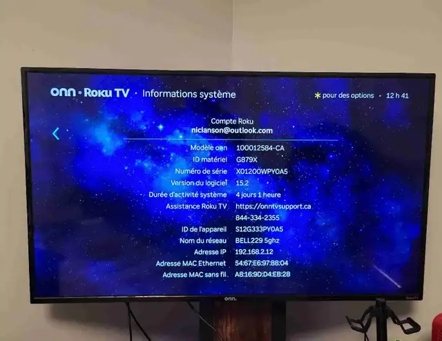 télévision 4k 43'