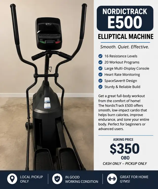 NordicTrack E500 Elliptical Machine