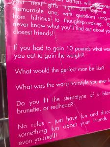 Table Topics – GAME - Girls Night Out::   Questions to Start - Photo 4