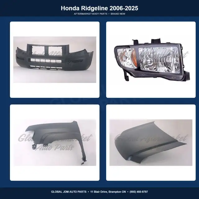 Honda Ridgeline 2006-2025 Grille Mirror Bumper Absorber Hood