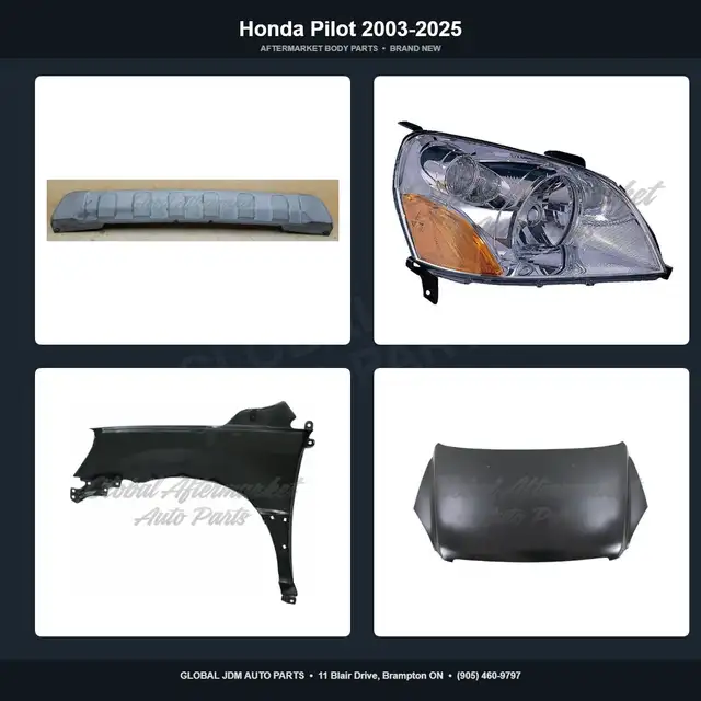 Honda Pilot 2003-2025 Hood Grille Fender Bumper Absorber