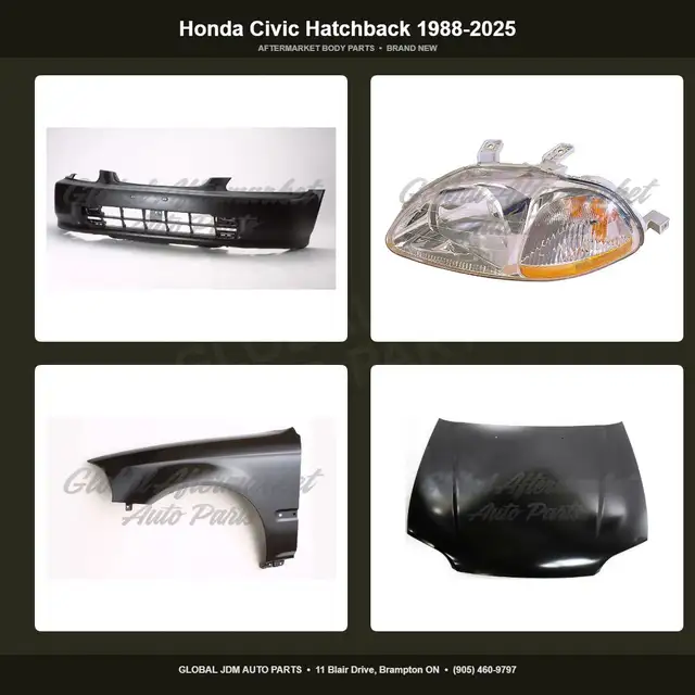 Honda Civic Hatchback 1988-2025 Bumper Hood Fender Mirror