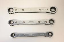 Snap On Double Head Ratcheting Box Wrenches 3pc set