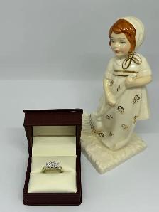 14k  Three-Stone Princess-Cut Diamond Ring - Photo 2