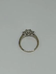 14k  Three-Stone Princess-Cut Diamond Ring - Photo 6