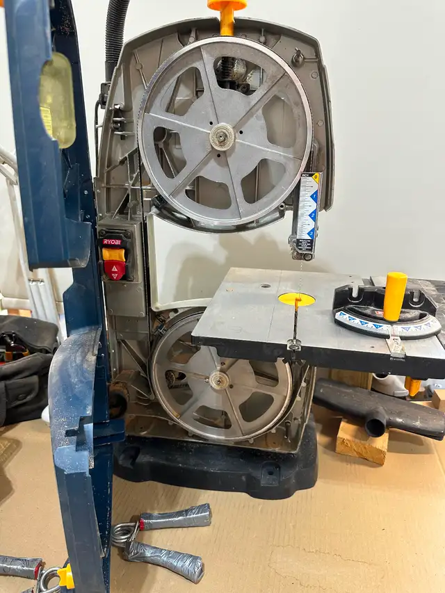 Drill press, band saw, sanders