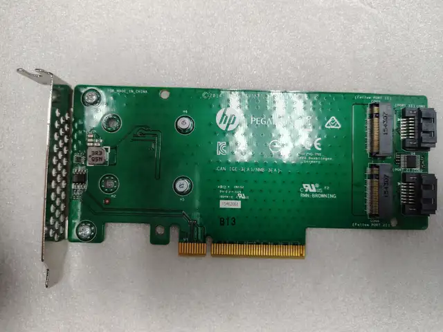 HP 759505-001 Dual SATA M.2 Drive PCIe Riser Card LP