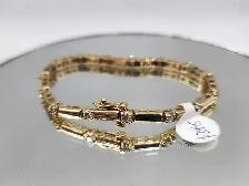 14k / 10k Solid Gold Bracelets: Diamonds, Amethyst 4 Available - Photo 2