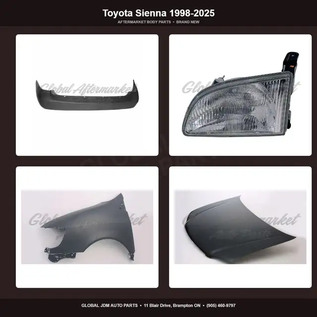 Toyota Sienna 1998-2025 Grille Absorber Hood Fender Mirror